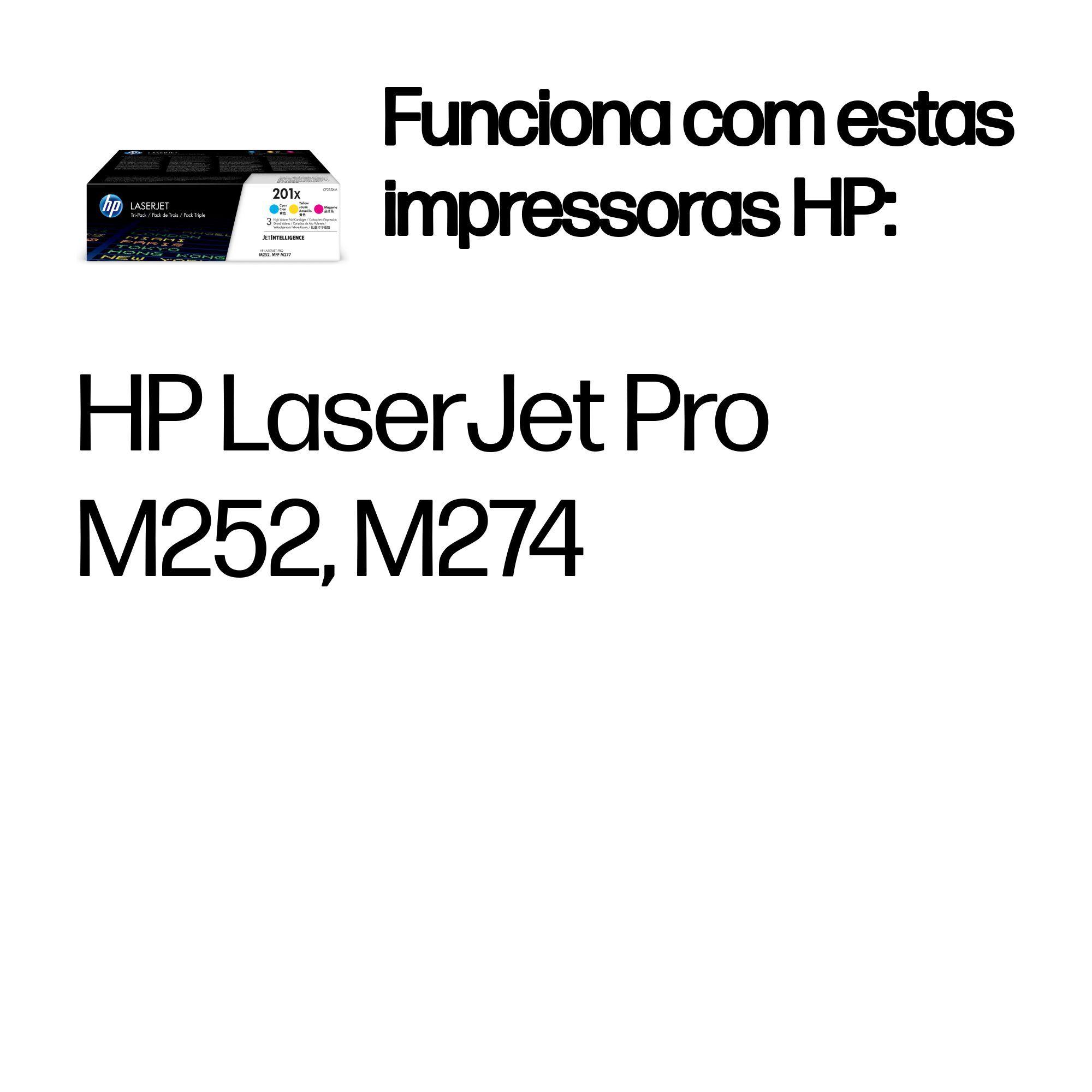 Toner HP 201X CF253XM (2300 páginas - Ciano, Magenta e Amarelo), miniatura 2