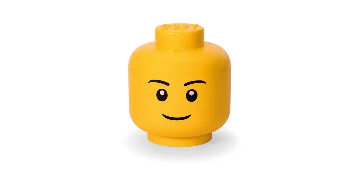 Caixa de Arrumação LEGO Storage Head L Boy (Peças LEGO - A partir dos 3 anos - Amarelo)