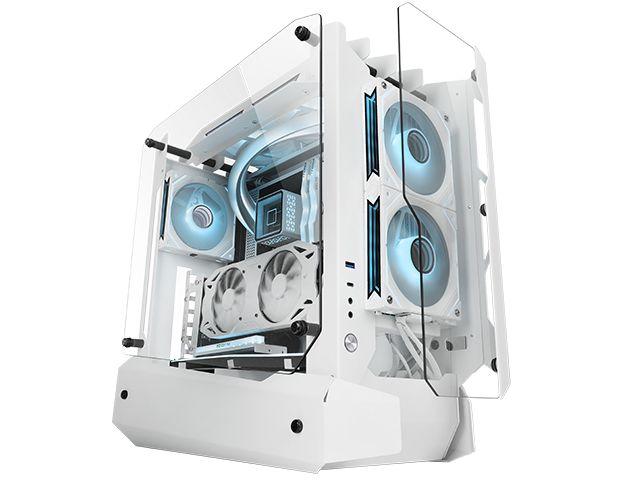 Caixa ATX MARS GAMING MC-EDGE (ATX, Micro ATX, Mini-ITX - Midi Tower - SGCC, vidro temperado - Branco) — miniatura 2