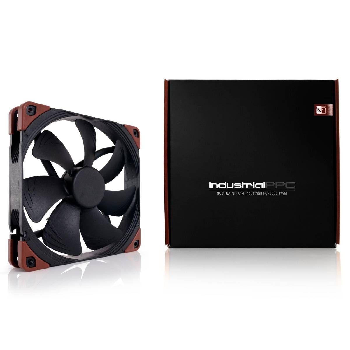Ventoinha NOCTUA NF-A14 industrialPPC-2000 PWM (Preto e Castanho), miniatura 4