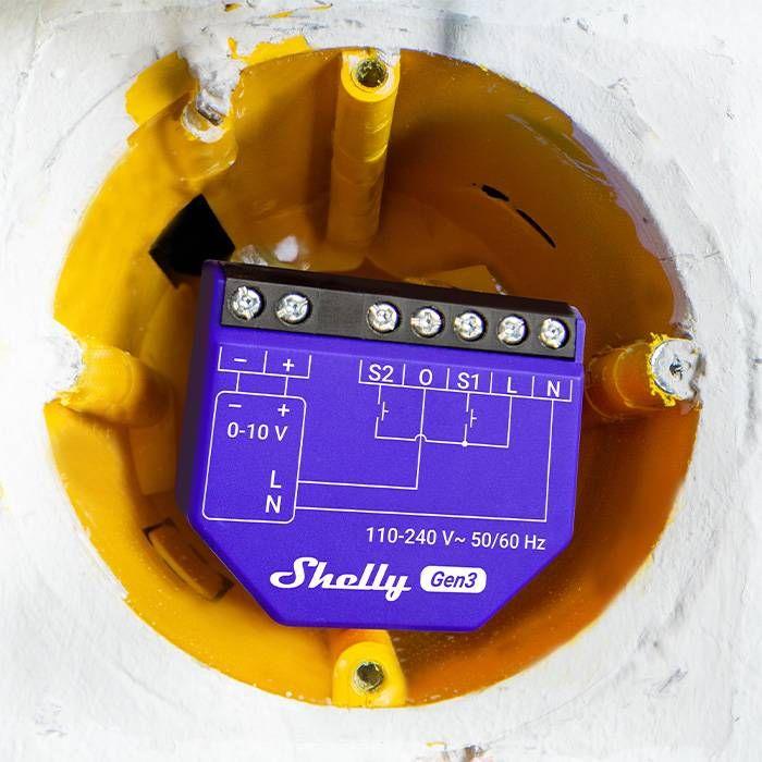 Módulo Regulador de Intensidade SHELLY 0/1-10V PM Gen3 (Azul) — miniatura 2