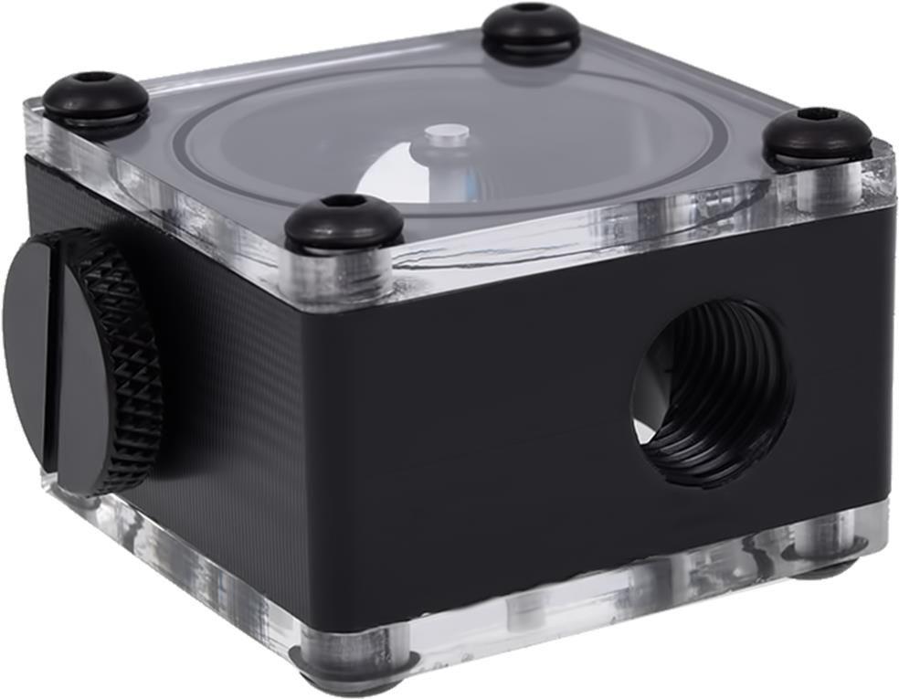 Indicador de Fluxo ALPHACOOL Eisflugel (3 ligações G1/4" - Preto, Azul, Amarelo e Transparente)