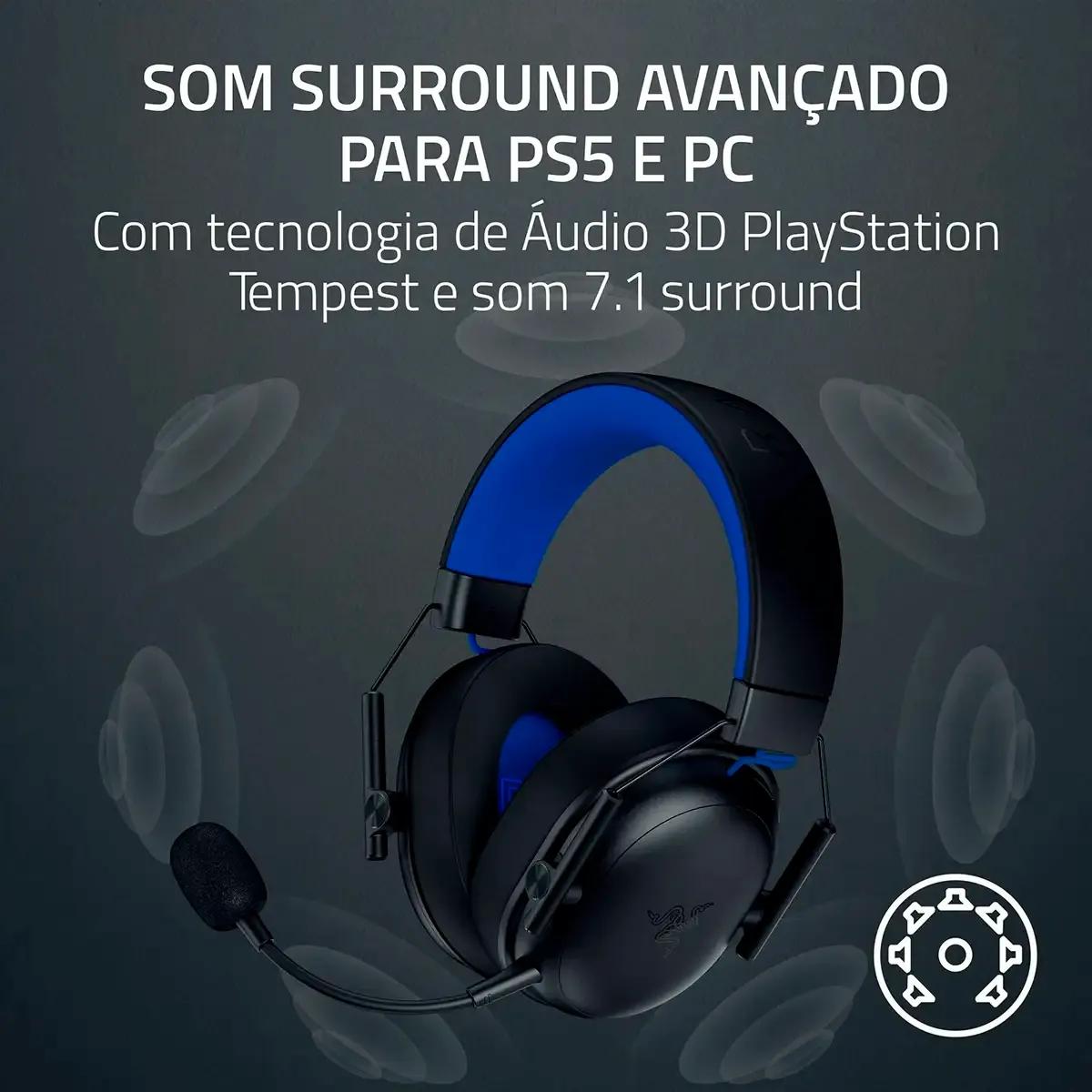Headset Gaming RAZER BlackShark V3 X HyperSpeed (Binaural - Com fios e sem fios - Circum-aural - Branco) — miniatura 5