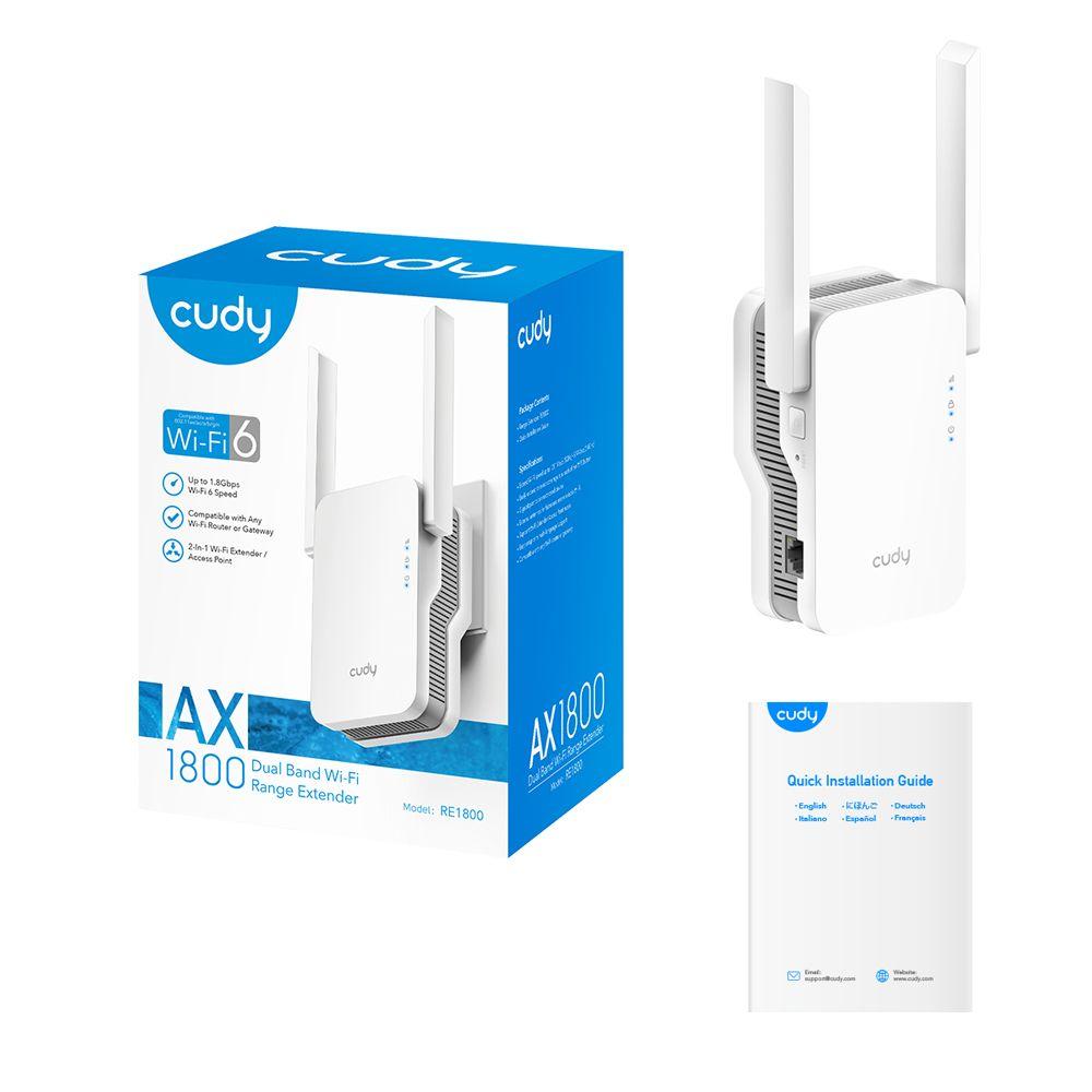 Repetidor Wi-Fi CUDY RE1800 (1200 Mbit/s - 1 RJ-45 - 1 unidade - Branco), miniatura 4