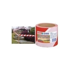 Fita de Sinalização TESA 58137-00000-00 (10 m x 80 mm - Vermelho/Branco)