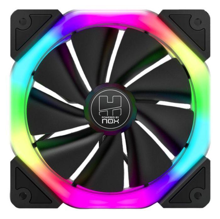 Ventoinha NOX Hummer S-FAN (Não suportado - ARGB Rainbow de anel duplo - Preto), miniatura 2