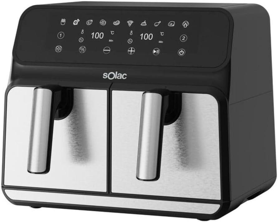 Fritadeira de Ar Dupla SOLAC FA1520 (1700 W - Altura 36,4 cm)