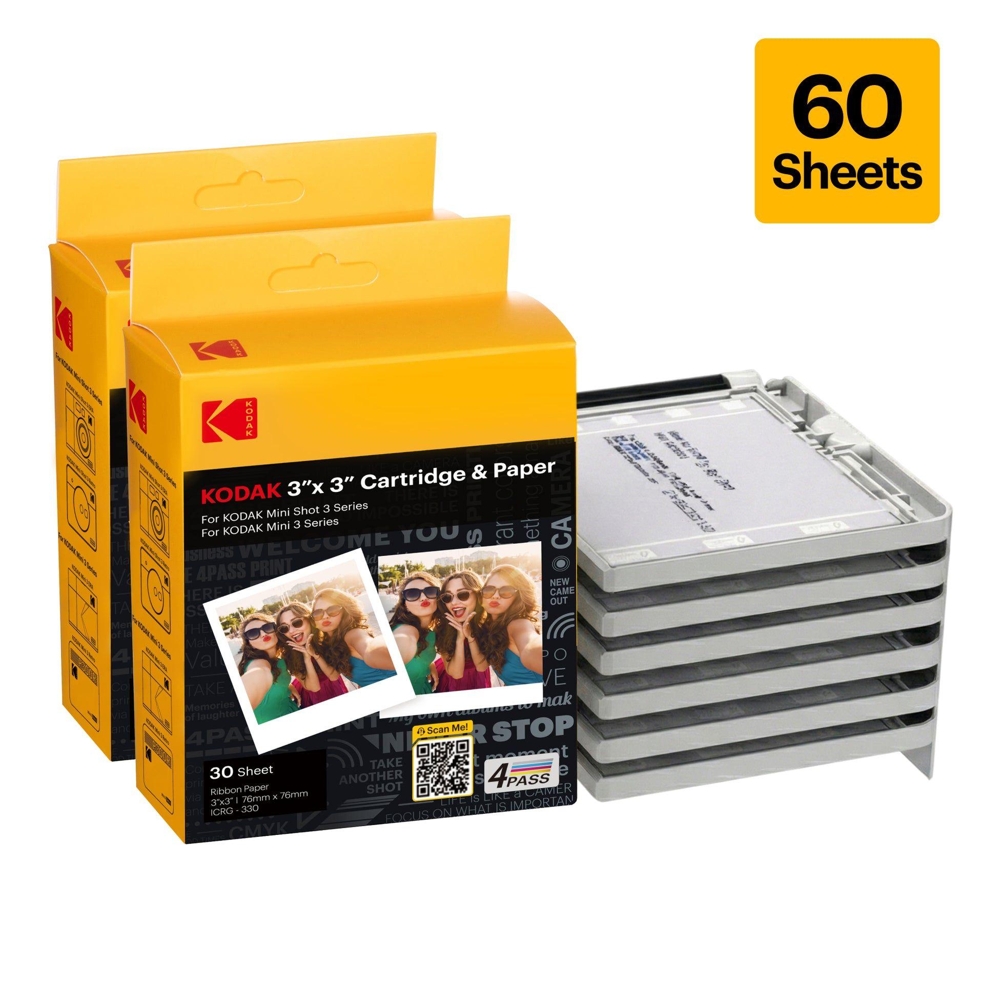 Papel Fotográfico KODAK 4PASS ICRG-360 (3 x 3 pol. - 60 folhas)