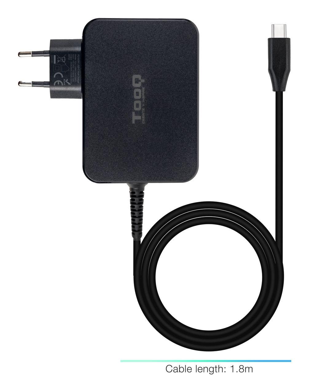 Carregador de Portátil TOOQ TQLC-USBCGAN100PD (100 W - 1.8 A - 3 A - Preto) — miniatura 2