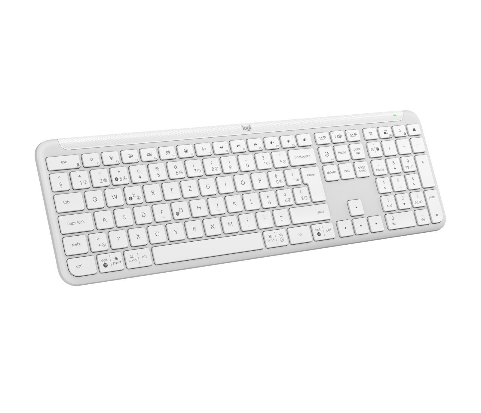Teclado LOGITECH Signature Slim K950 (Suíço - Teclas tesoura - Tamanho completo - Branco), miniatura 4