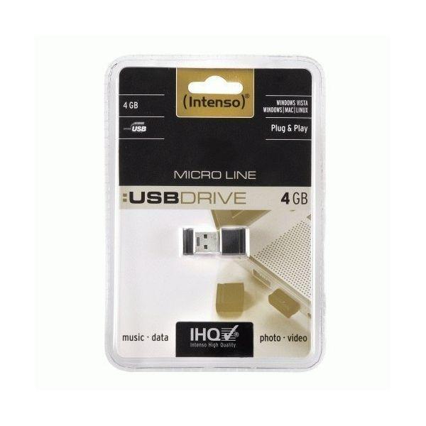 Pen USB INTENSO Micro Line (Com tampa - USB Type-A - 16,5 MB/s - Preto), miniatura 2
