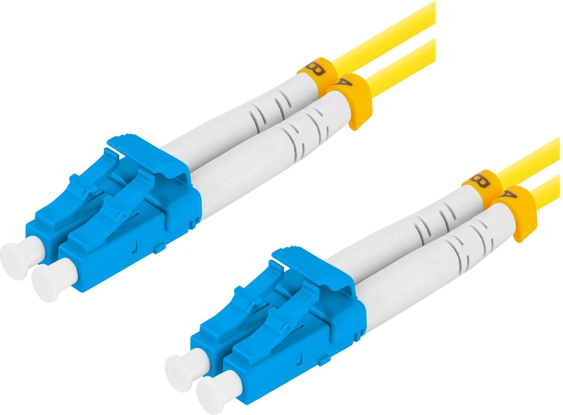 Cabo de Fibra Ótica LANBERG FO-LULU-SD11-0050-YE (5 m - Monomodo Duplex LC/UPC-LC/UPC - Amarelo)