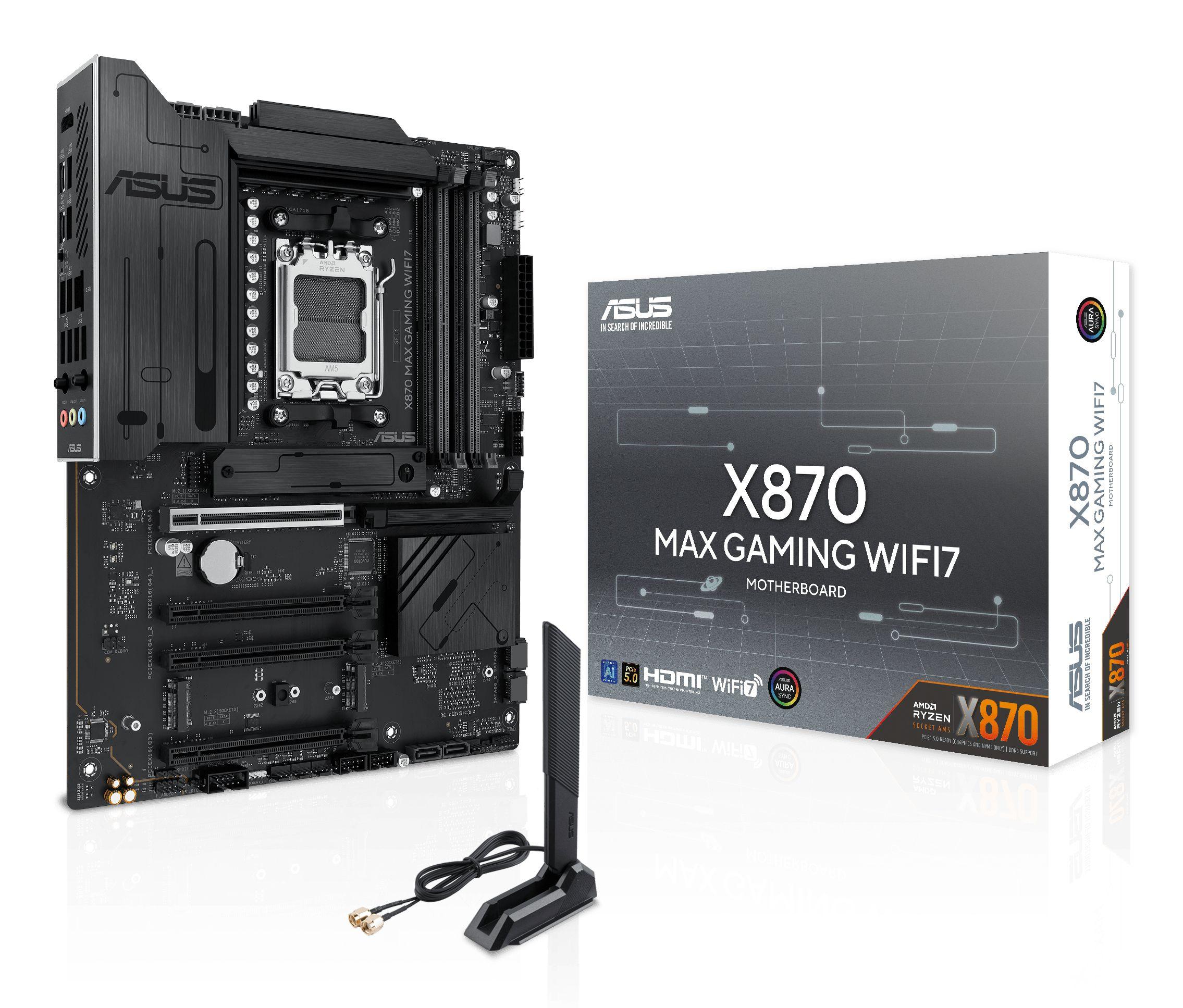 Motherboard ASUS X870 MAX GAMING WIFI7 (AM5 - ATX - Duplo canal - Multicor)