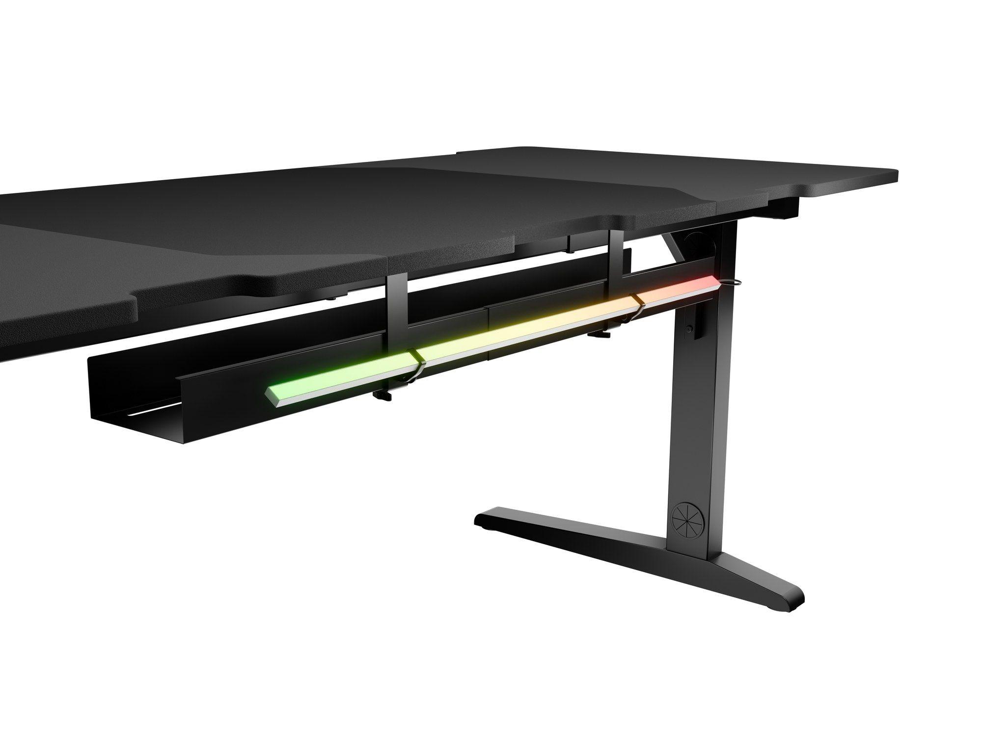 Secretária Gaming GENESIS Holm Modular 180 (1800 x 750 mm - Forma retangular - Multicor - Preto), miniatura 2