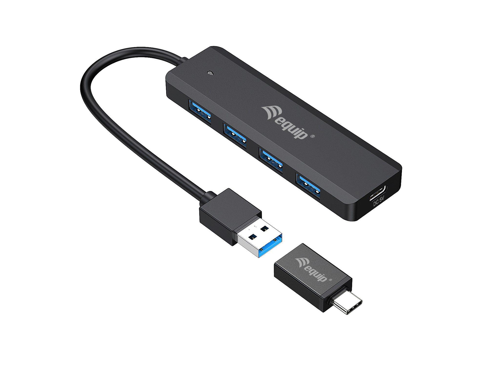 Hub USB EQUIP 128959 (0,15 m - Preto) — miniatura 2