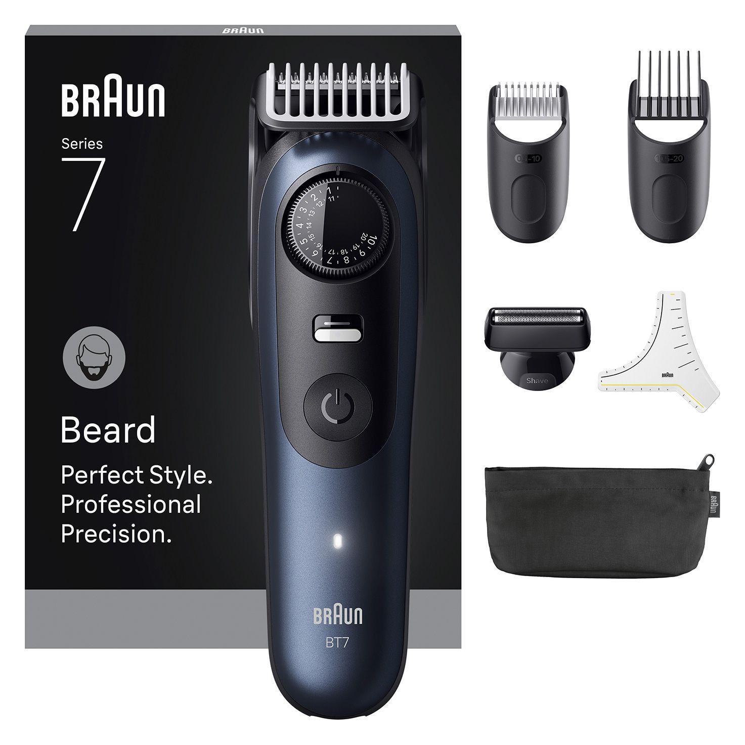 Aparador de Barba BRAUN BT7520 (Preto e Azul)