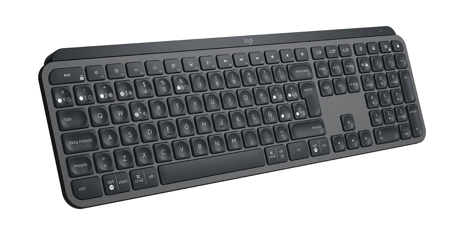 Teclado LOGITECH MX Keys for Business (Espanhol - Tamanho completo - Bluetooth - Grafite) — miniatura 2