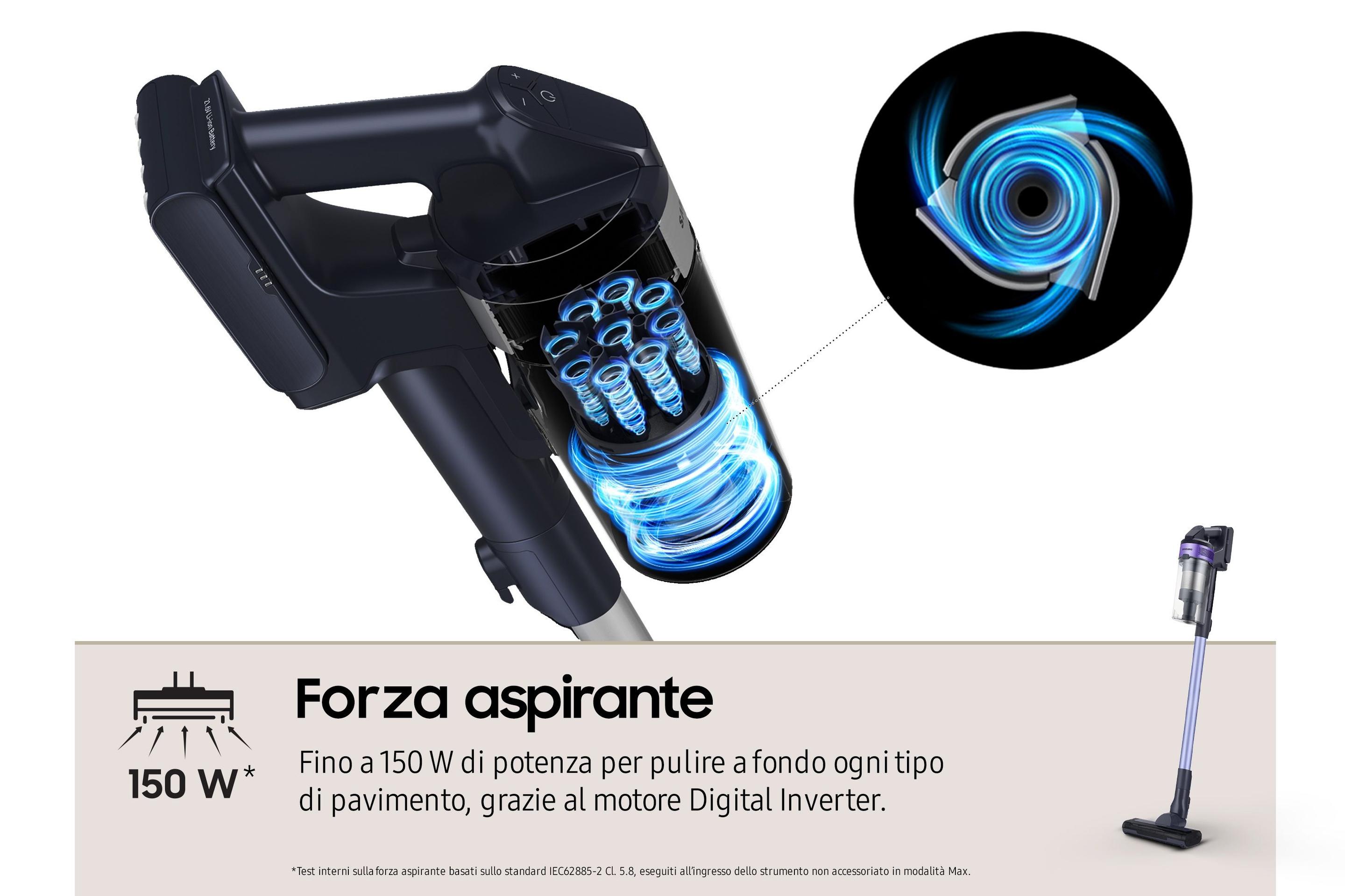 Aspirador Vertical SAMSUNG Jet60 VS15A6031R4 (Altura 112 cm - 150 AW - 40 min - Violeta), miniatura 6