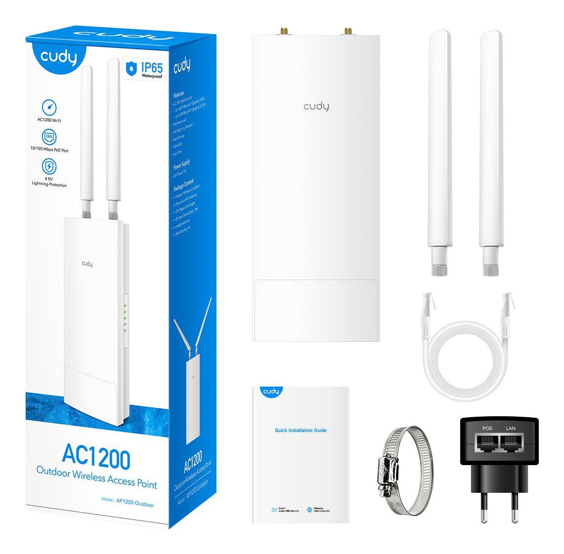 Ponto de Acesso Exterior CUDY AP1200-Outdoor (1167 Mbps - 2,4 GHz e 5 GHz - Ethernet RJ-45 - Branco), miniatura 6