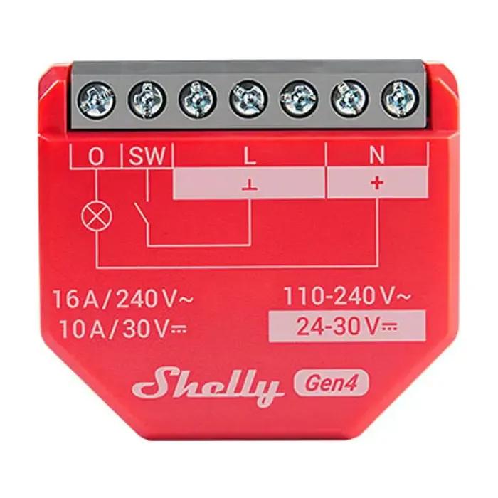 Relé Inteligente SHELLY 1PM Gen4 (Plástico - Vermelho), miniatura 3