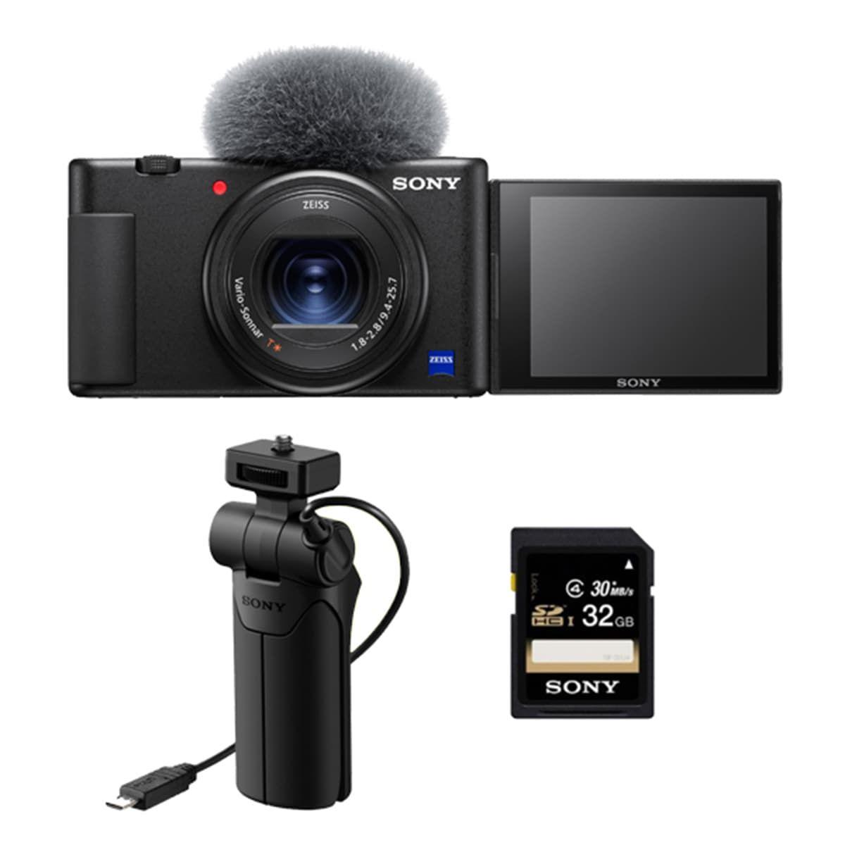 Câmara Compacta SONY ZV-1 (Vídeo 4K - Empunhadura e Cartão SD)