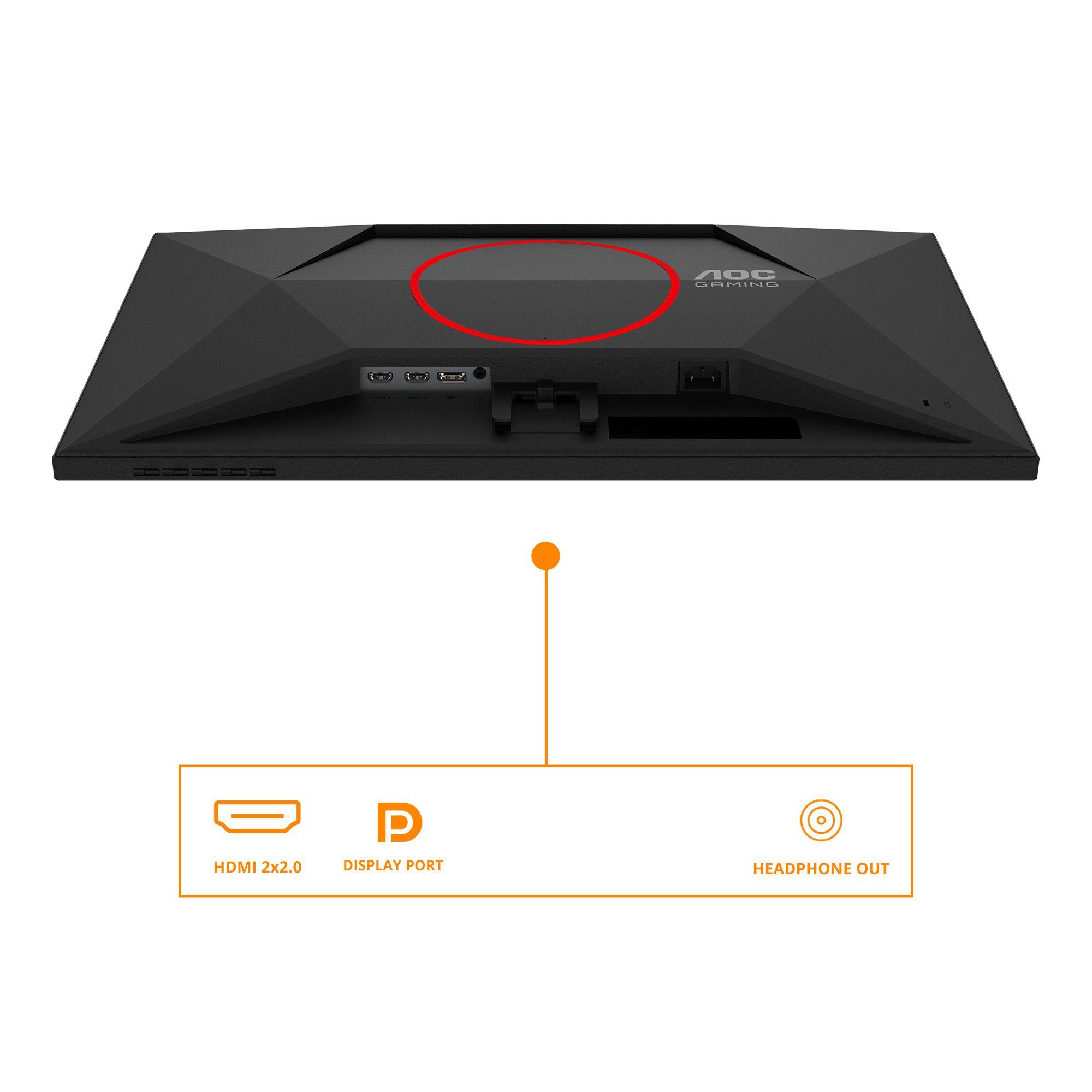 Monitor AOC 27G4HRE (27" - Fast IPS - 200 Hz - Preto e Vermelho) — miniatura 3