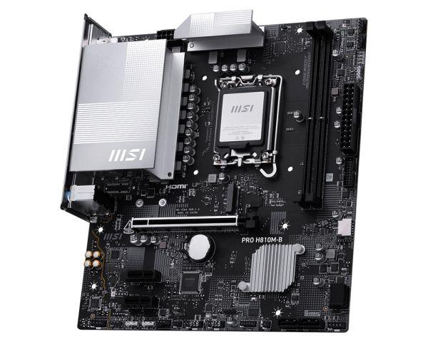 Motherboard MSI PRO H810M-B (LGA 1851 (Socket V1) - Intel Core Ultra - micro ATX - Prateado) — miniatura 2