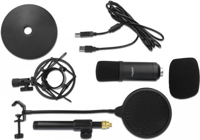 Kit de Microfone Condensador DELOCK 66300 (Condensador - USB - Preto)