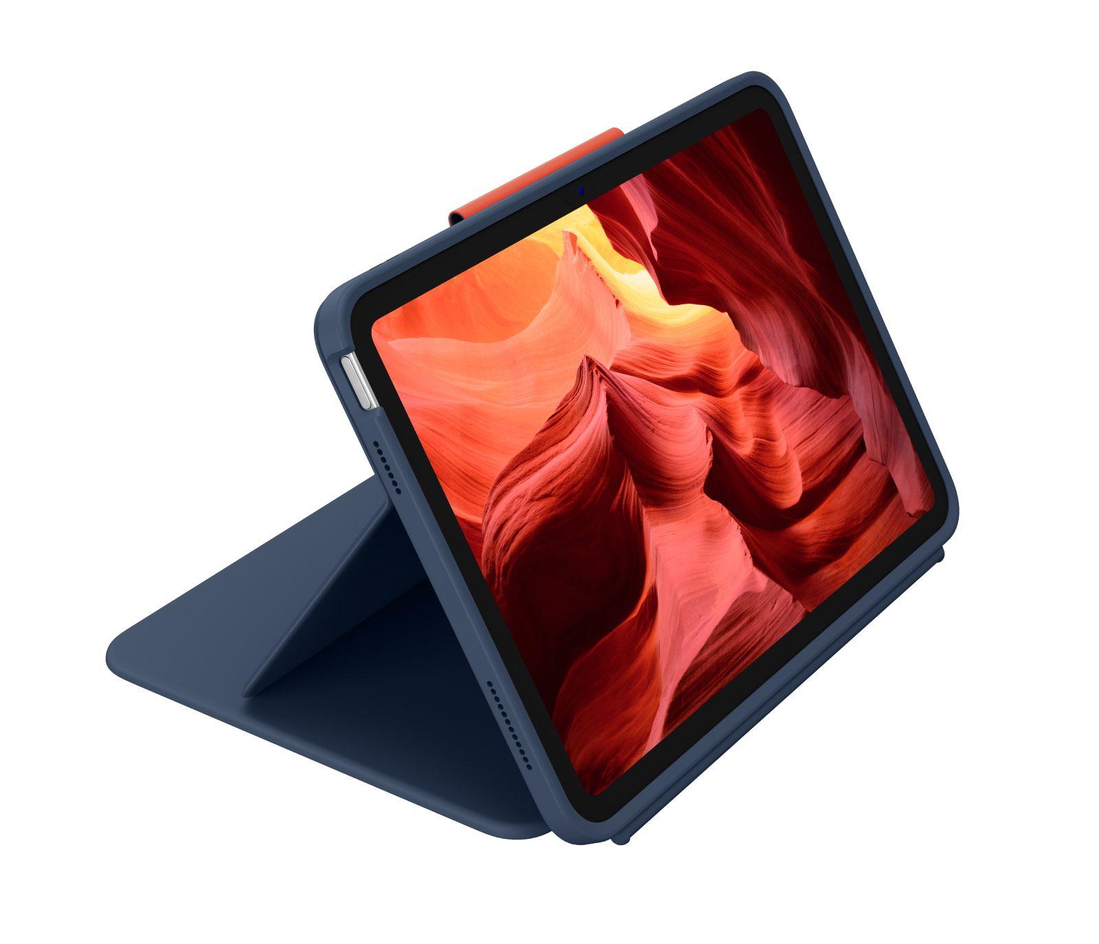 Capa com Teclado LOGITECH Rugged Combo 4 (Acoplamento - Apple - Azul) — miniatura 5