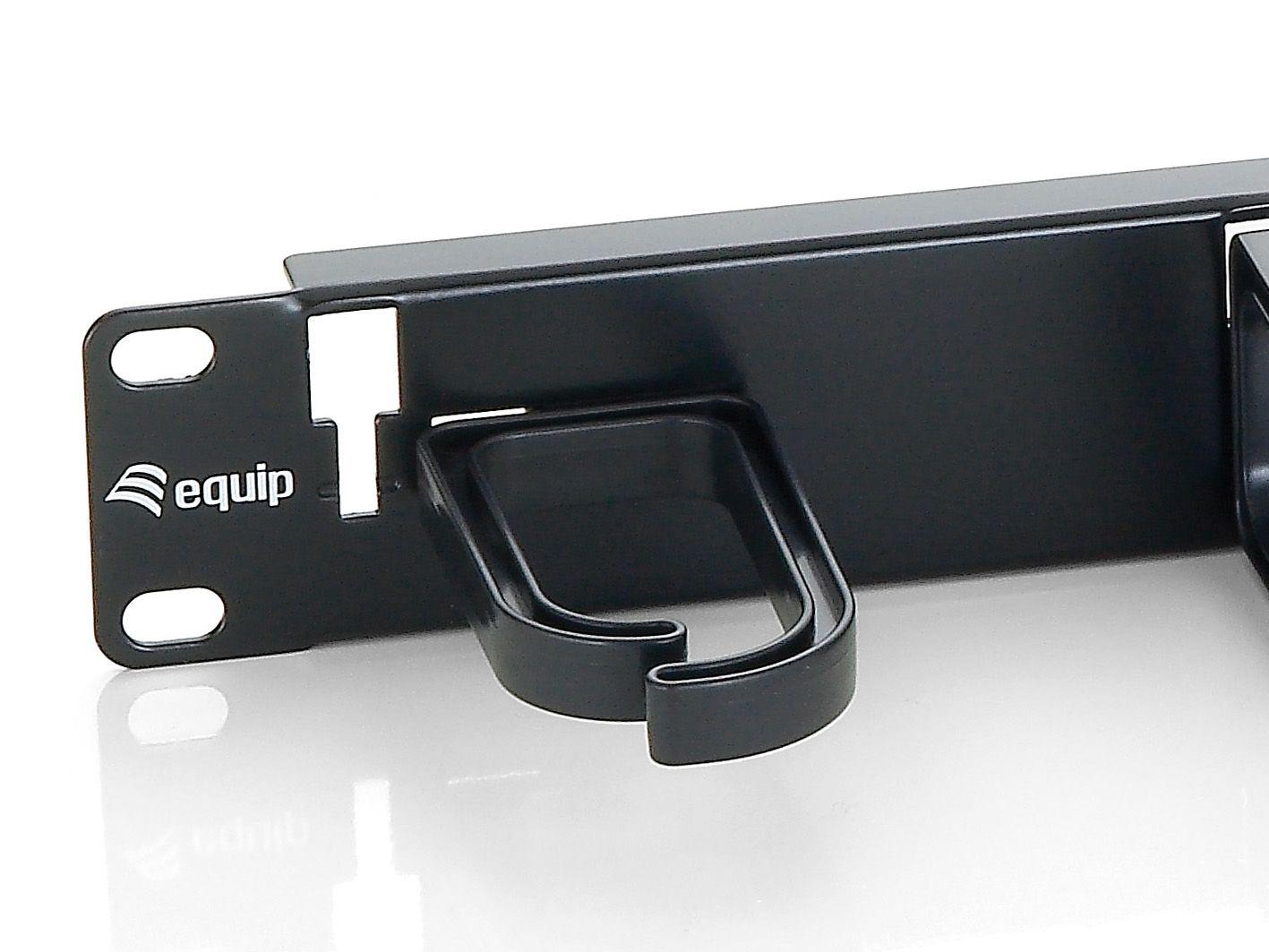 Painel de Gestão de Cabos EQUIP 327311 (Rack 19" - 1U - 5 anéis - Preto) — miniatura 2