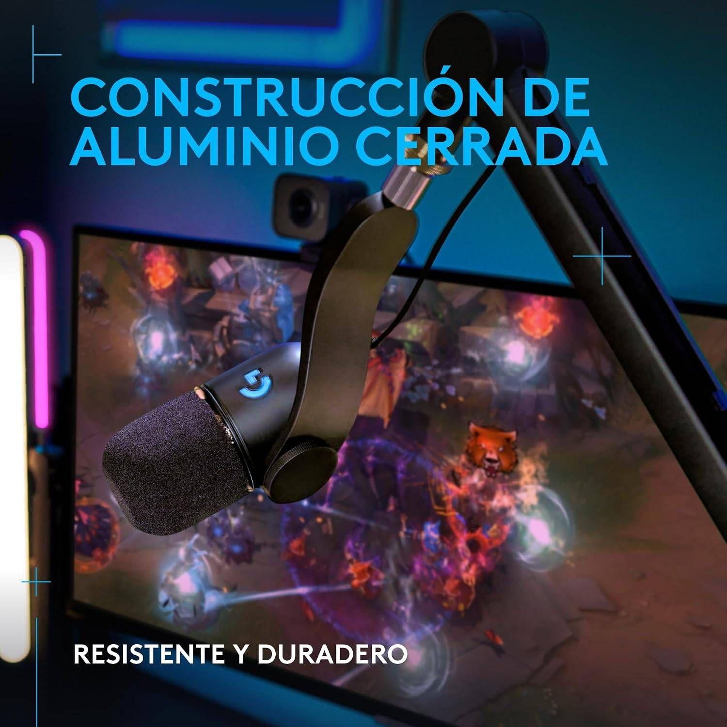 Microfone LOGITECH G Yeticaster GX (Microfone dinâmico USB - USB - LIGHTSYNC RGB - Preto) — miniatura 5