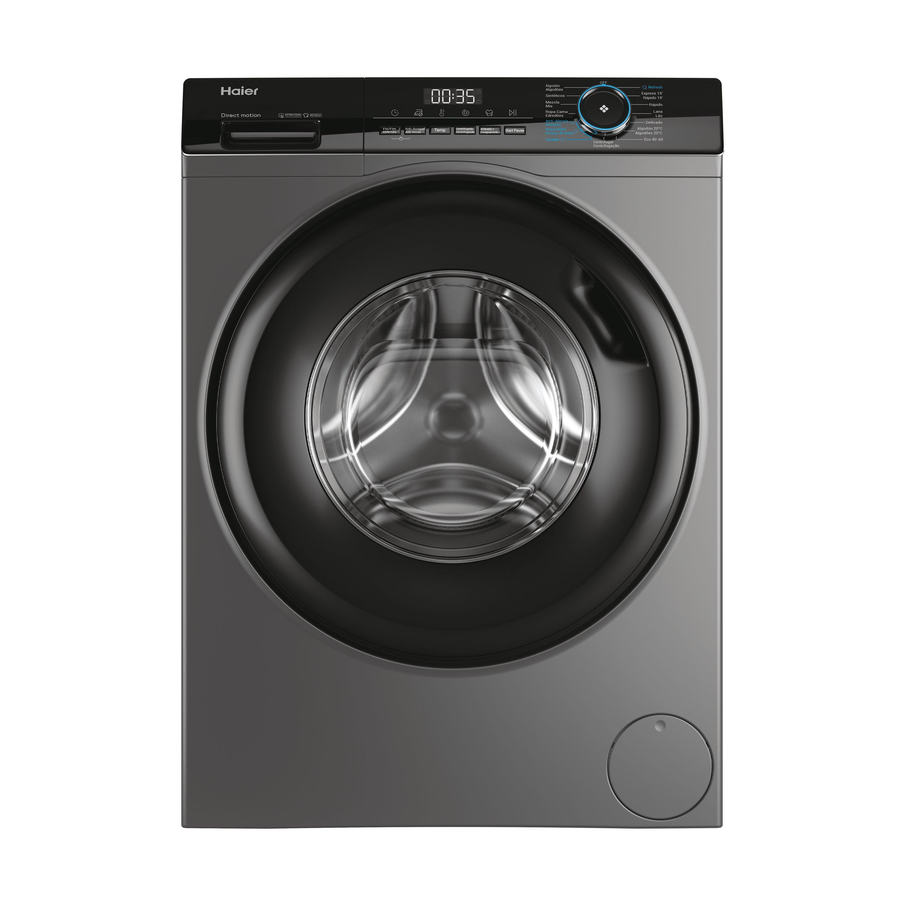 Máquina de Lavar Roupa Independente HAIER HW90-B14939S8-IB (1400 RPM - B - A - Antracite)