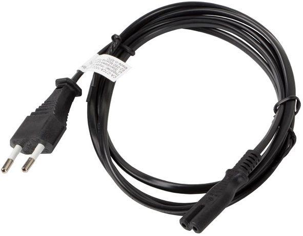 Cabo de Alimentação LANBERG CA-C7CA-10CC-0018-BK (1,8 m - CEE 7/16, macho - IEC 320 C7, fêmea, 2 pinos - Preto), miniatura 4