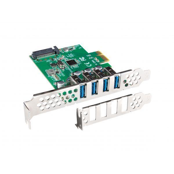 Placa Controladora USB LANBERG PCE-US3-004 (Perfil completo / baixo perfil - Renesas NEC/uPD720201 - Verde e Metálico) — miniatura 5
