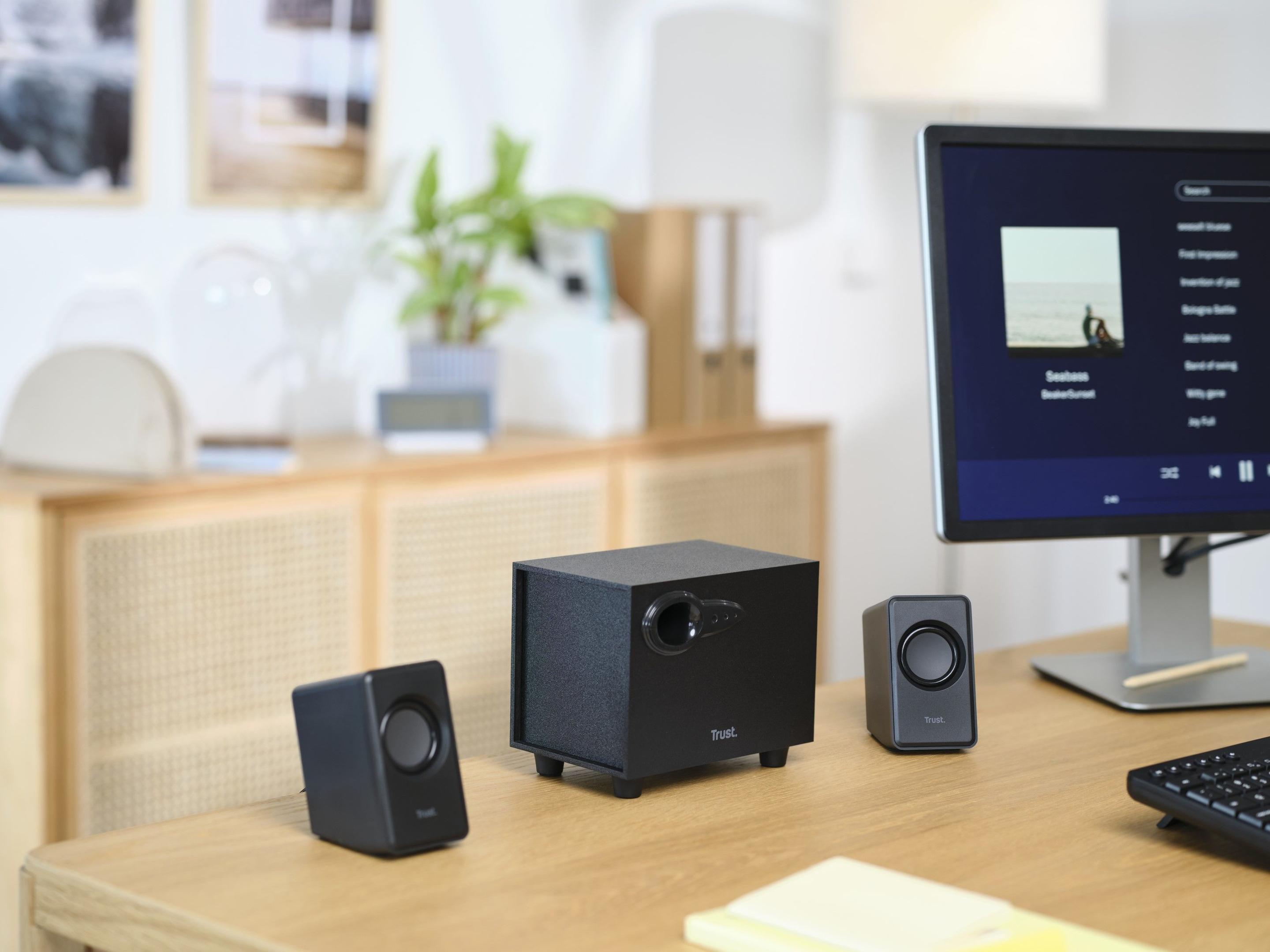 Conjunto de Colunas TRUST Avora 2.1 (Com fios - 9 W - 2.1 canais - Preto) — miniatura 6