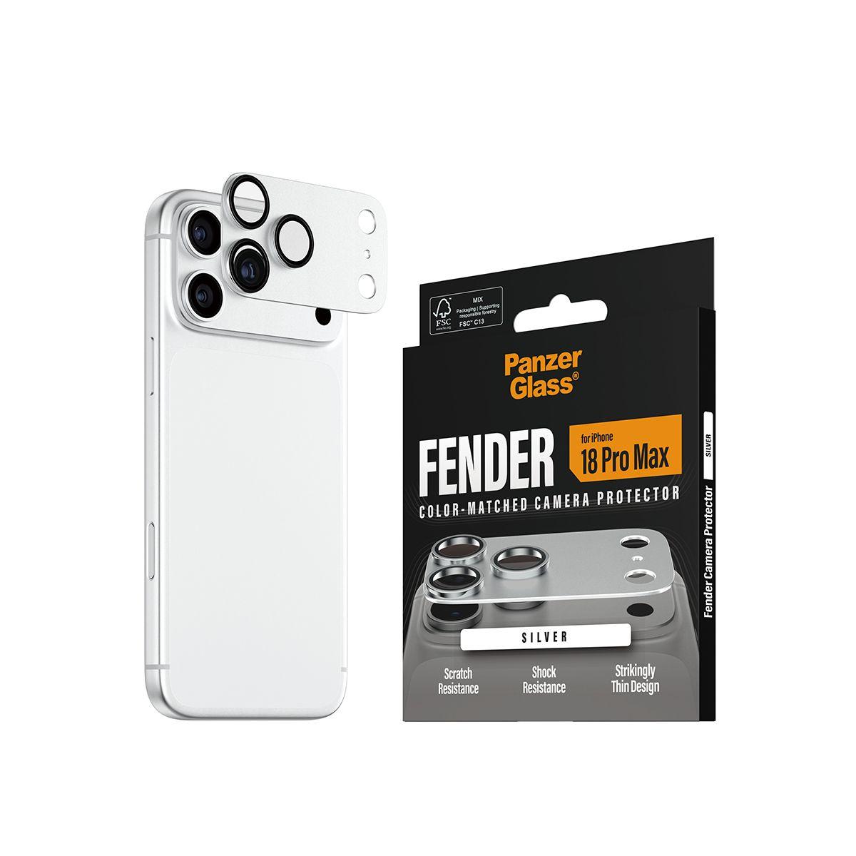 Protetor de Câmara PANZERGLASS Fender iPhone 18 Pro Max (Apple iPhone 18 Pro Max - Silicone - Prateado) — miniatura 6
