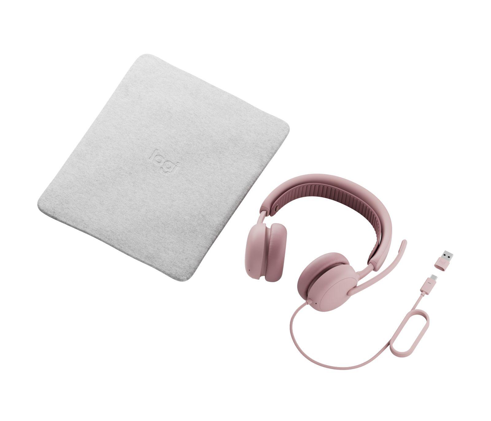 Headset LOGITECH Zone Wired 2 (Binaural - Com fios - Supra-aural - Rosa) — miniatura 5
