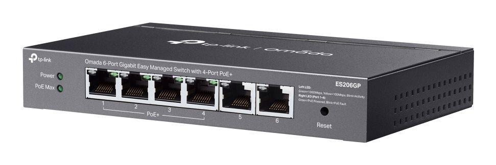 Switch Gerido TP-LINK Omada ES206GP (Gigabit Ethernet - 4 MB - 12 Gbit/s - Preto) — miniatura 2