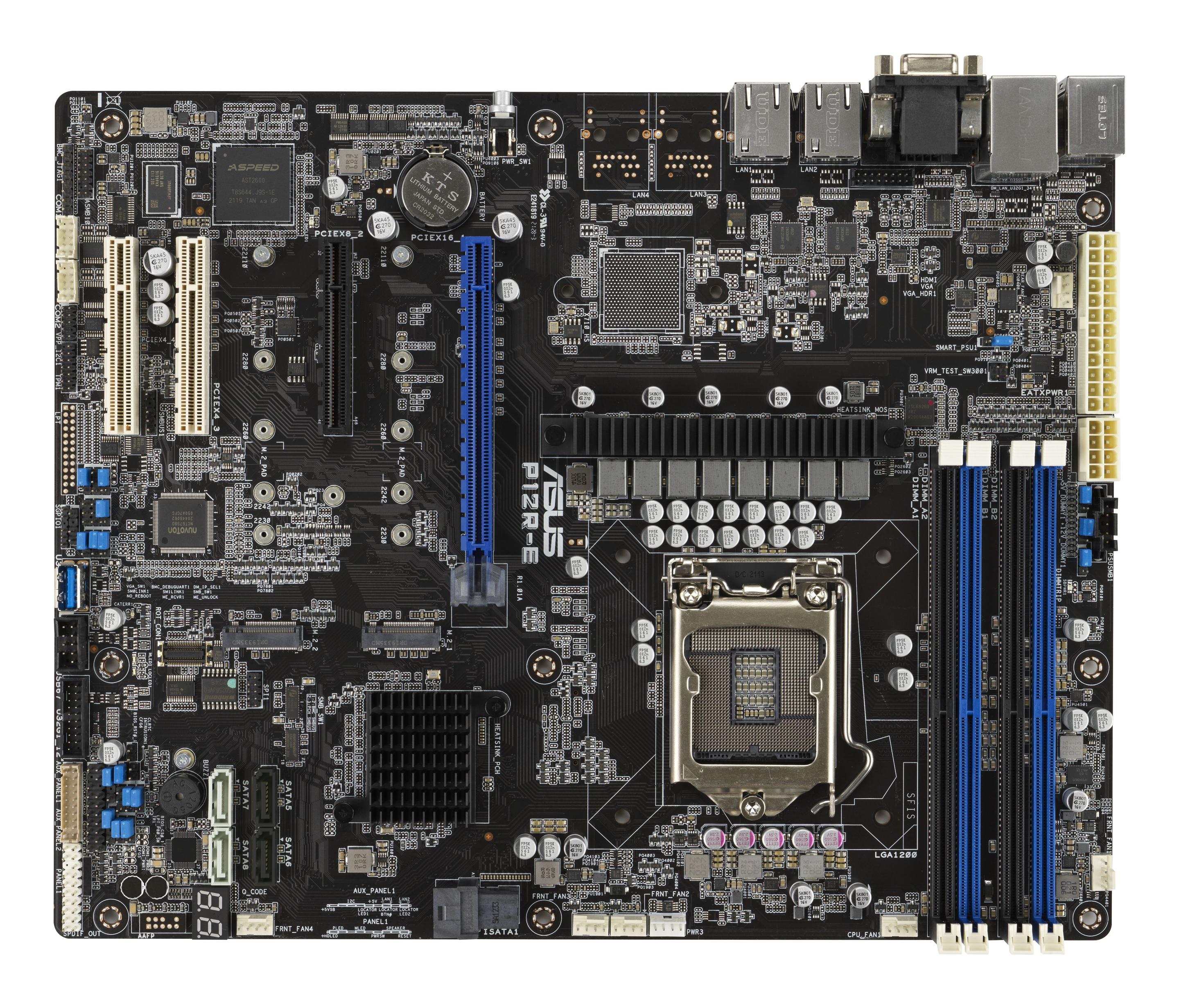 Motherboard ASUS P12R-E (LGA 1200 (Socket H5) - Intel® Pentium®, Intel Xeon E - ATX - Prateado)