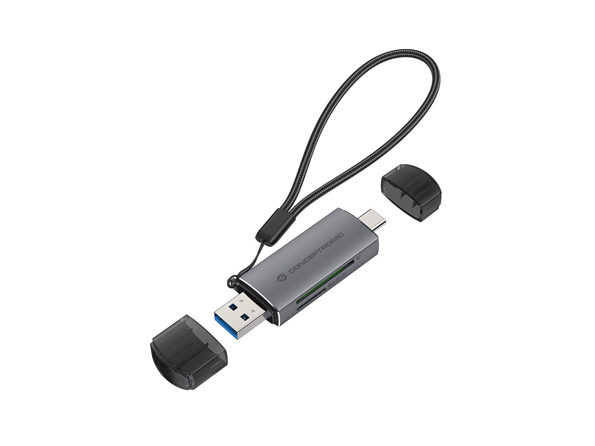 Leitor de Cartões de Memória CONCEPTRONIC BIAN05G (Cinzento)