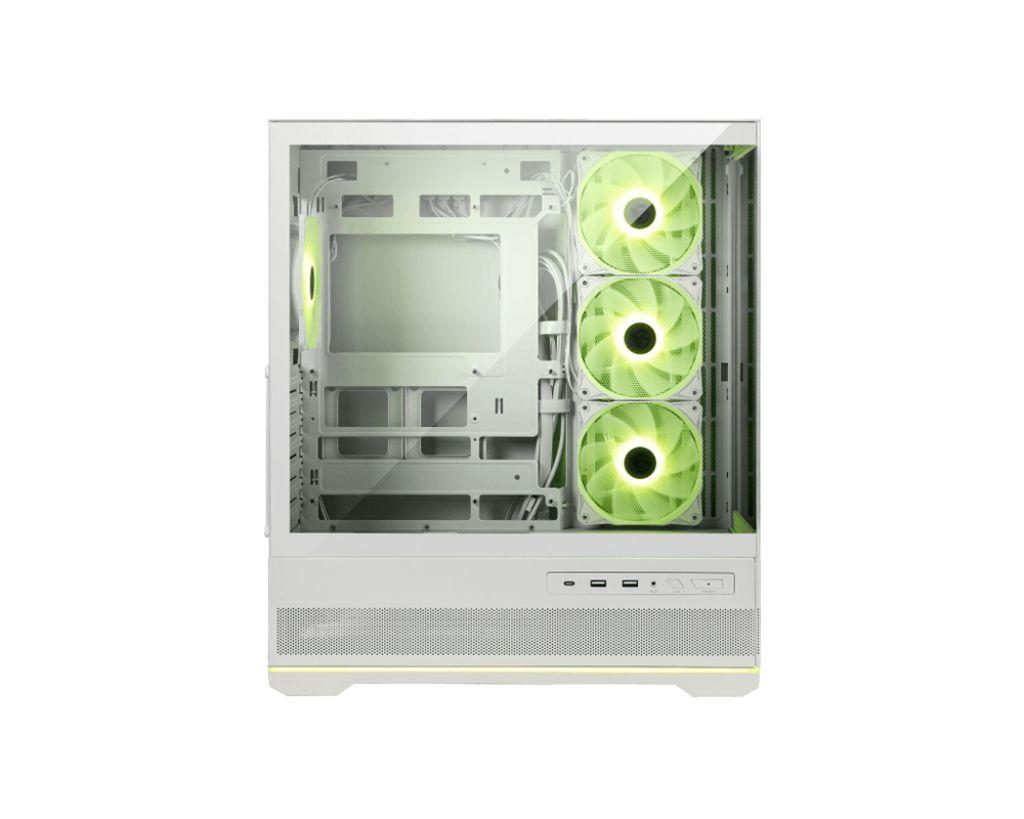Caixa PC MSI MAG PANO 110R PZ (ATX, micro-ATX, Mini-ATX - Midi Tower - Vidro temperado - Branco)