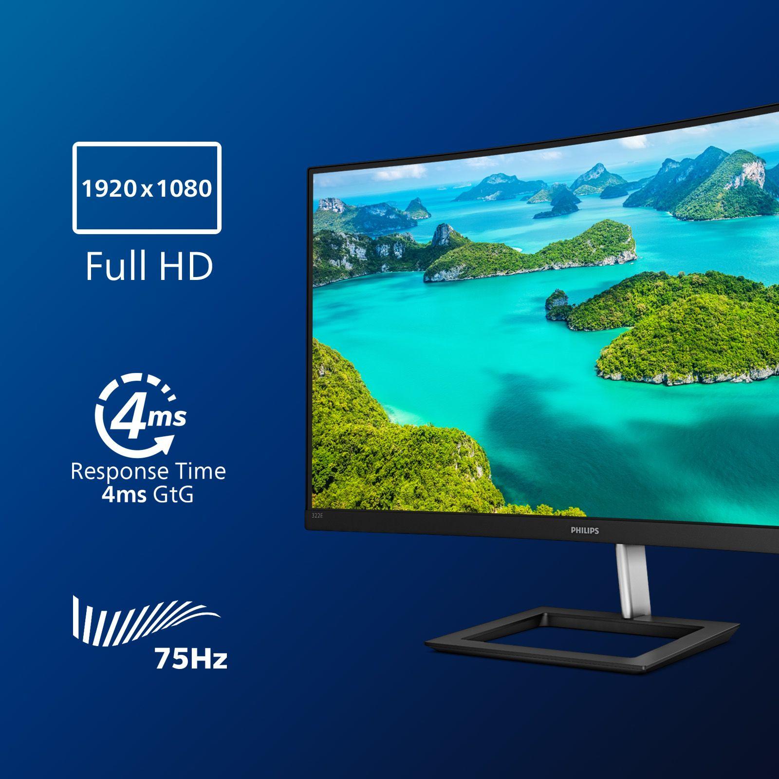 Monitor PHILIPS 322E1C/00 (31,5" - VA - 75 Hz - Preto) — miniatura 4