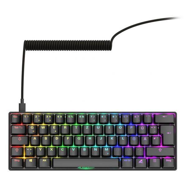 Teclado SHARKOON SKILLER SGK50 S4 Gen2 (Alemão - Gateron Yellow - 60% - Preto), miniatura 2