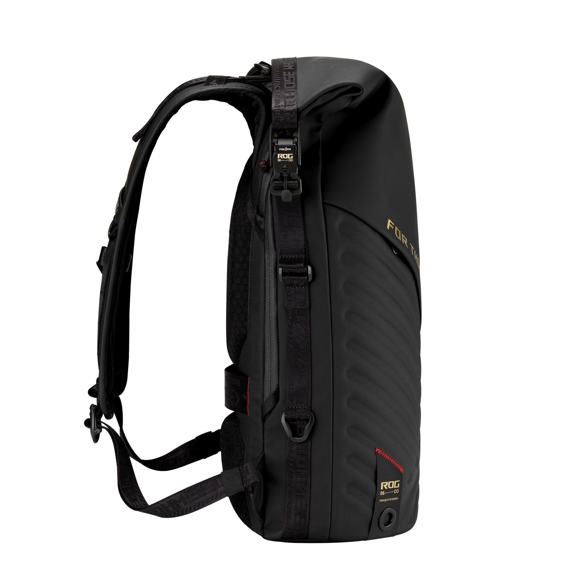 Mochila ASUS ROG SLASH Backpack Edition 20 BP3802 (26 L - Poliéster, Couro PU - 45,7 cm - Preto) — miniatura 3