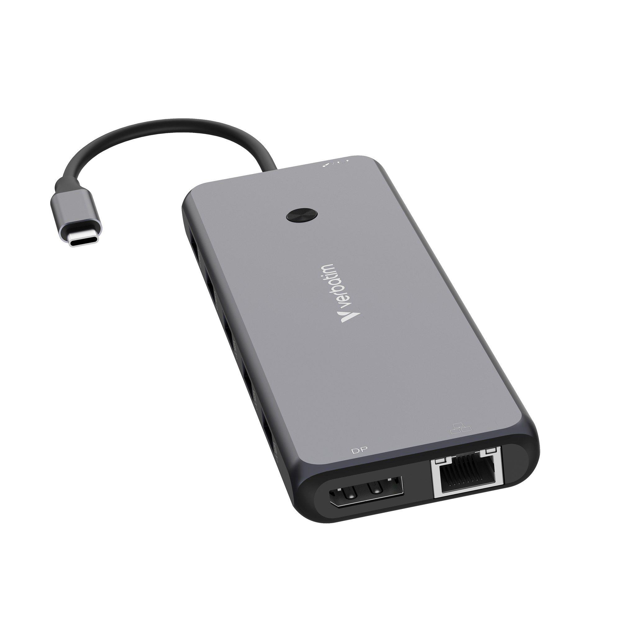 Dock USB-C VERBATIM CMH-13 (0,2 m - USB Type-C - Prateado) — miniatura 2