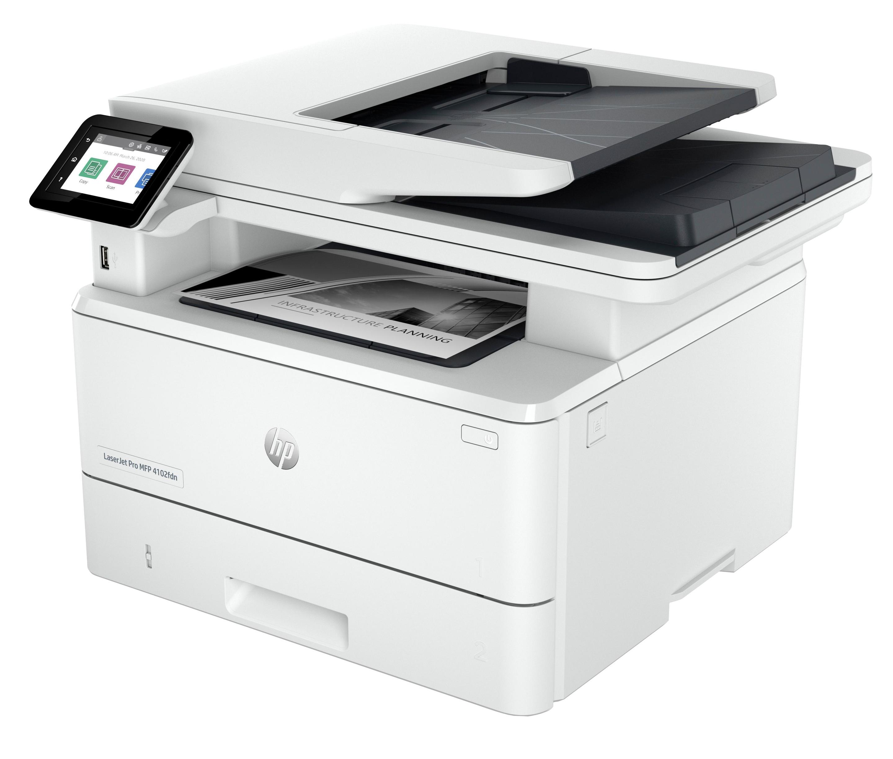 Impressora Multifunções Laser HP LaserJet Pro MFP 4102fdn (A4 - Impressão a preto e branco - 350 folhas - Branco), miniatura 10