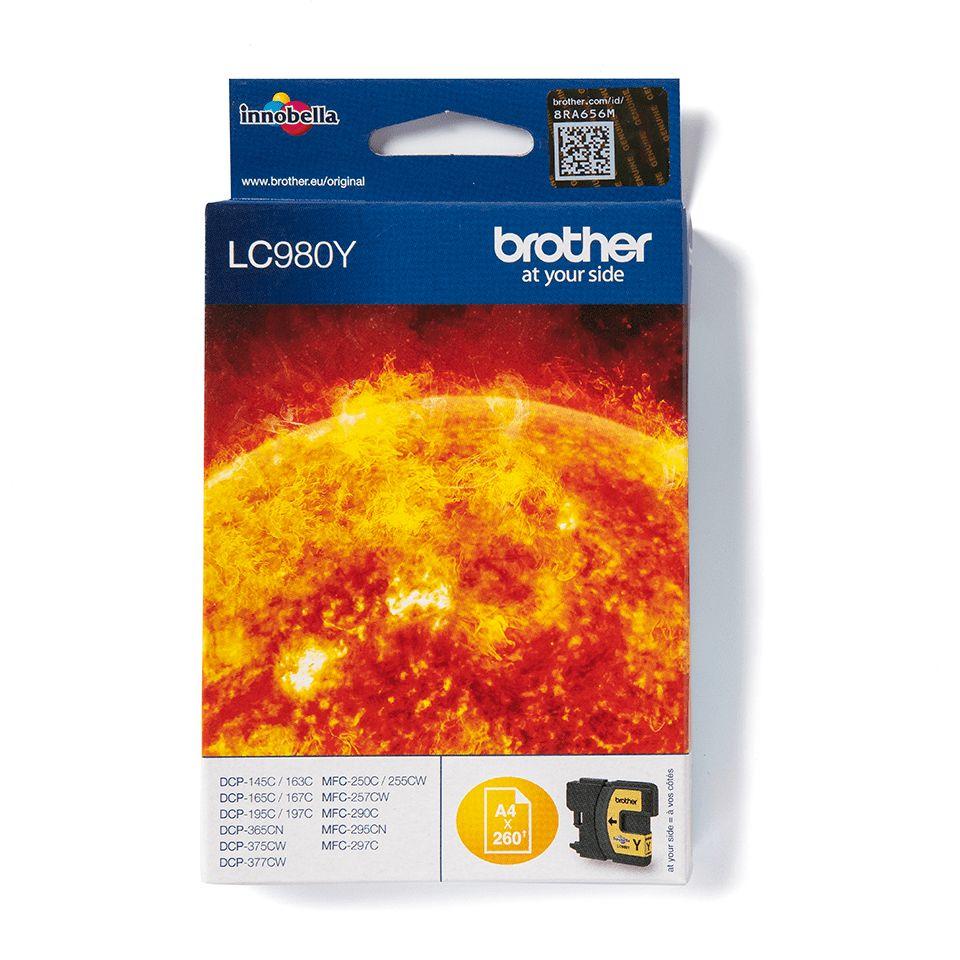 Tinteiro BROTHER LC980Y (260 páginas - Amarelo)