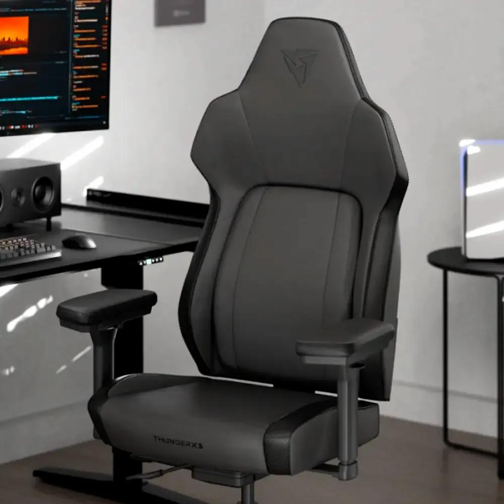 Cadeira Gaming THUNDERX3 Core Smart (125 kg - 139 cm - Imitação de pele e espuma - Preto) — miniatura 3