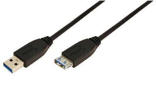 Cabo de Extensão USB LOGILINK CU0042 (2 m - USB A - Preto)