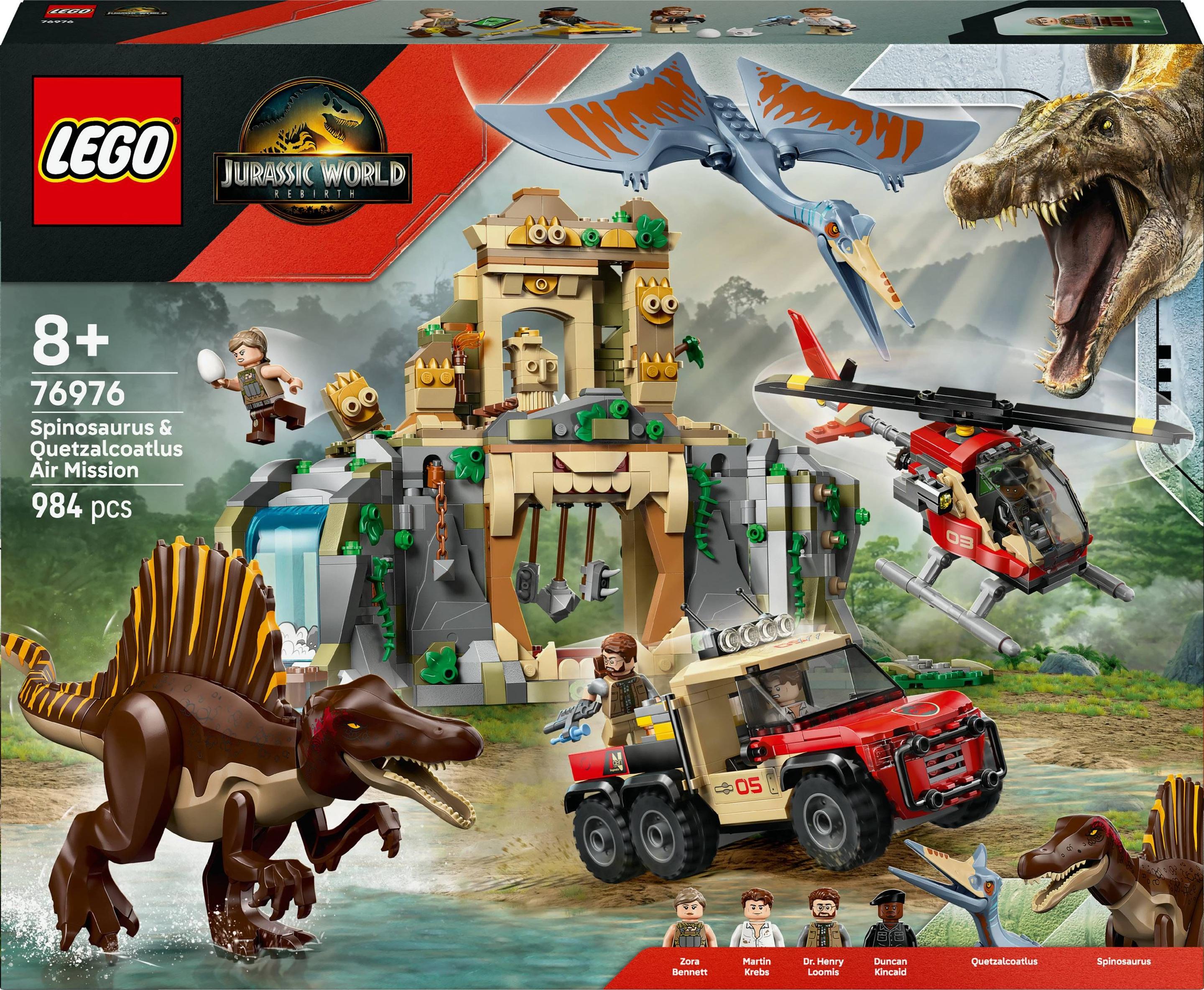 LEGO 76976 Jurassic World Missão Aérea com Espinossauro e Quetzalcoatlus (8+ anos - 984 peças), miniatura 4